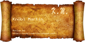 Knöbl Martin névjegykártya